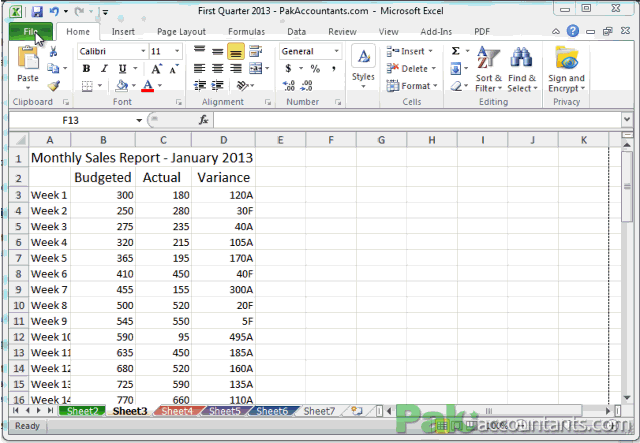 print grid lines and headings