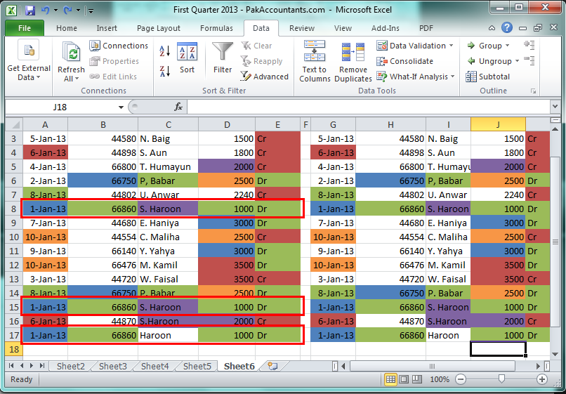 remove data same data slight difference