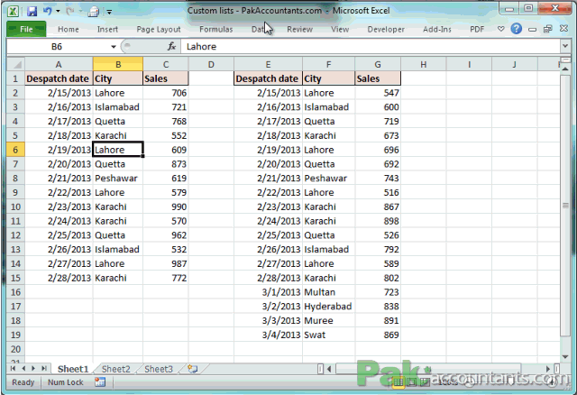 custom list custom sort