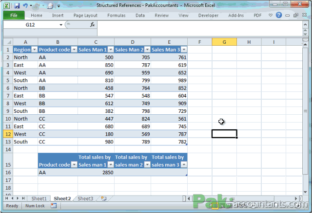 structured reference corrected