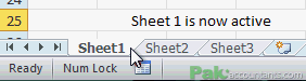 active worksheet