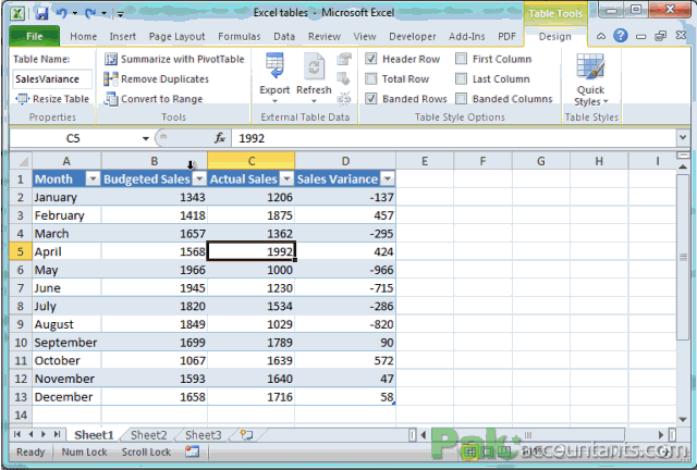 excel table convert to range