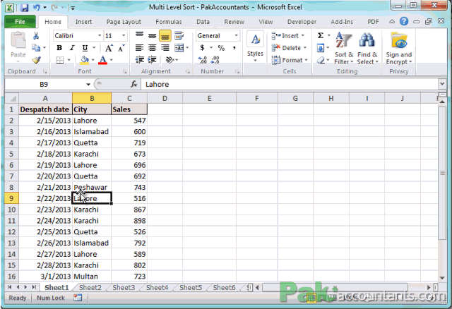 multi level sort