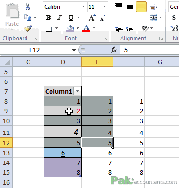 format painter multiple rows columns formats
