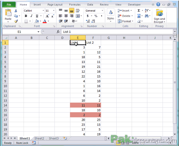 duplicate list 2