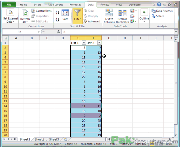 duplicate list 3