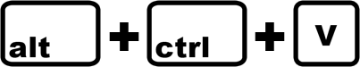 alt ctrl v key