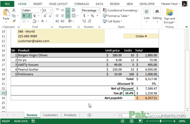 invoice template 8