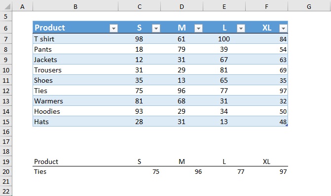 vlookup 10