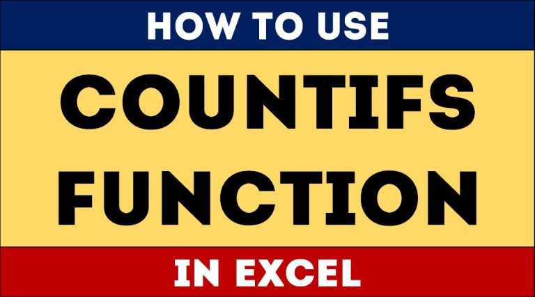 learn how to use countifs function in excel