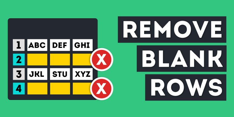 Remove Blank Rows in Excel using Formula